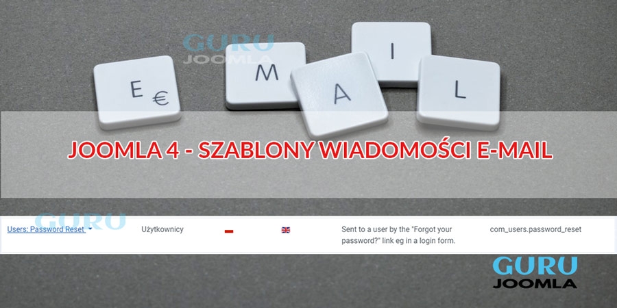 JOOMLA 4 - SZABLONY WIADOMOŚCI E-MAIL