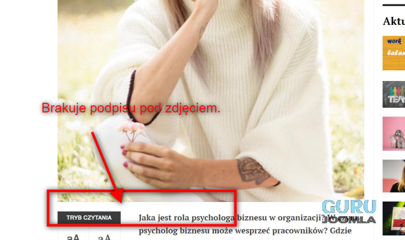 podpis zdjecia Joomla 4 na stronie joomlaguru pomoc joomla
