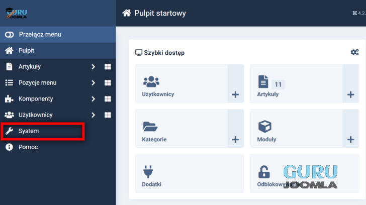 joomla 4 zmiana struktury menu na joomla 3 krok 1 pomoc joomla