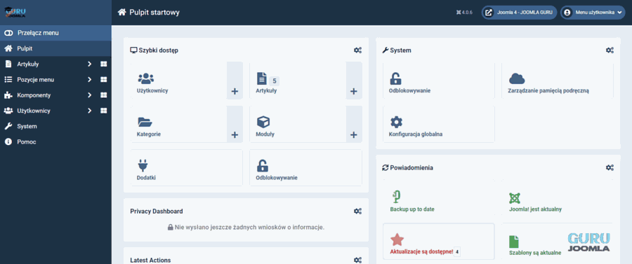 migracja joomla 3 10 do joomla 4 panel