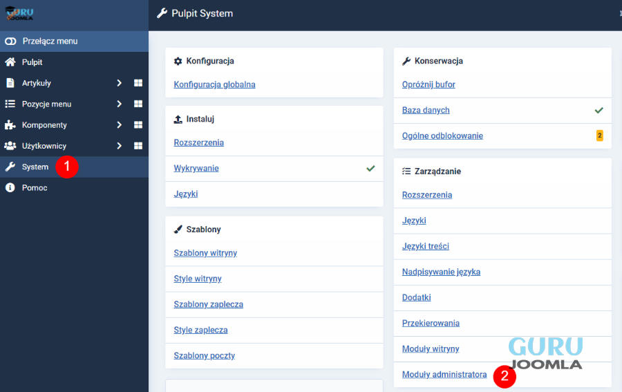 joomla4 modul administratora joomlaguru pl