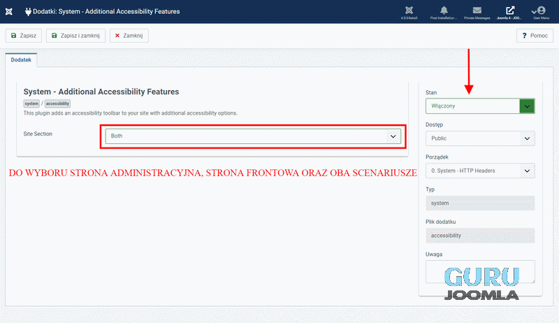 joomla 4 dostępność cyfrowa dodatek 