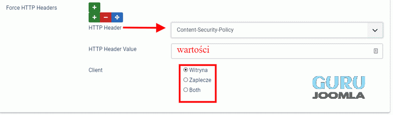 joomla 4 nagłówki http dodatki headers ustawienia dodatkowe
