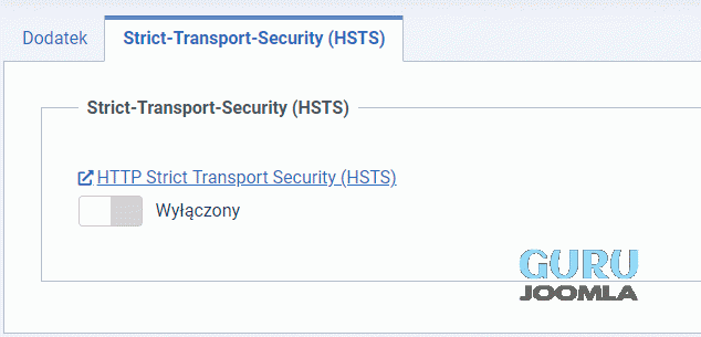 joomla 4 nagłówki http dodatki headers ustawienia hsts wyłączony