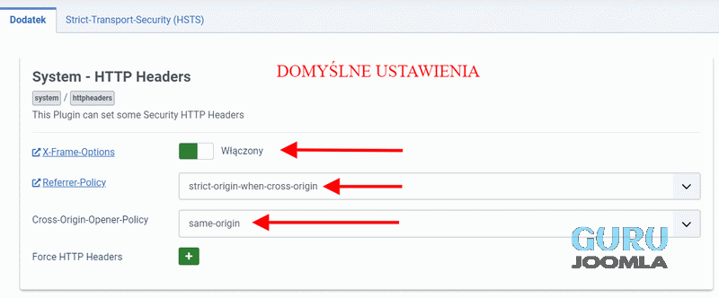 joomla 4 nagłówki http dodatki headers ustawienia 
