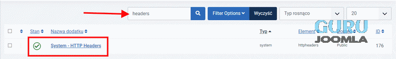 joomla 4 nagłówki http dodatki headers wyszukanie 