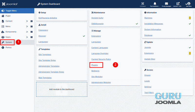 joomla 4 nagłówki http dodatki