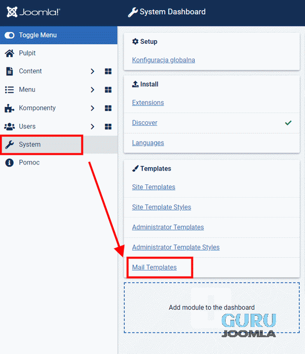 joomla 4 szablony mail menu 