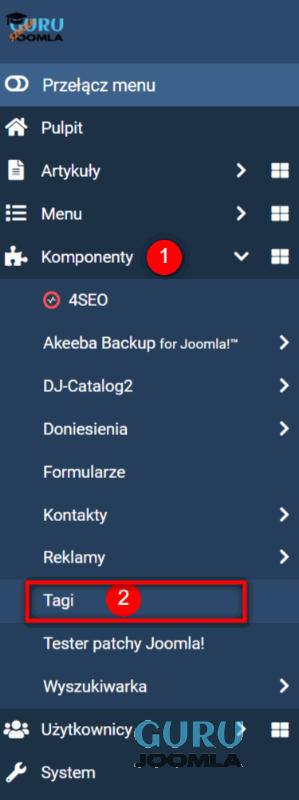joomla 4 menu tagi joomlaguru pl