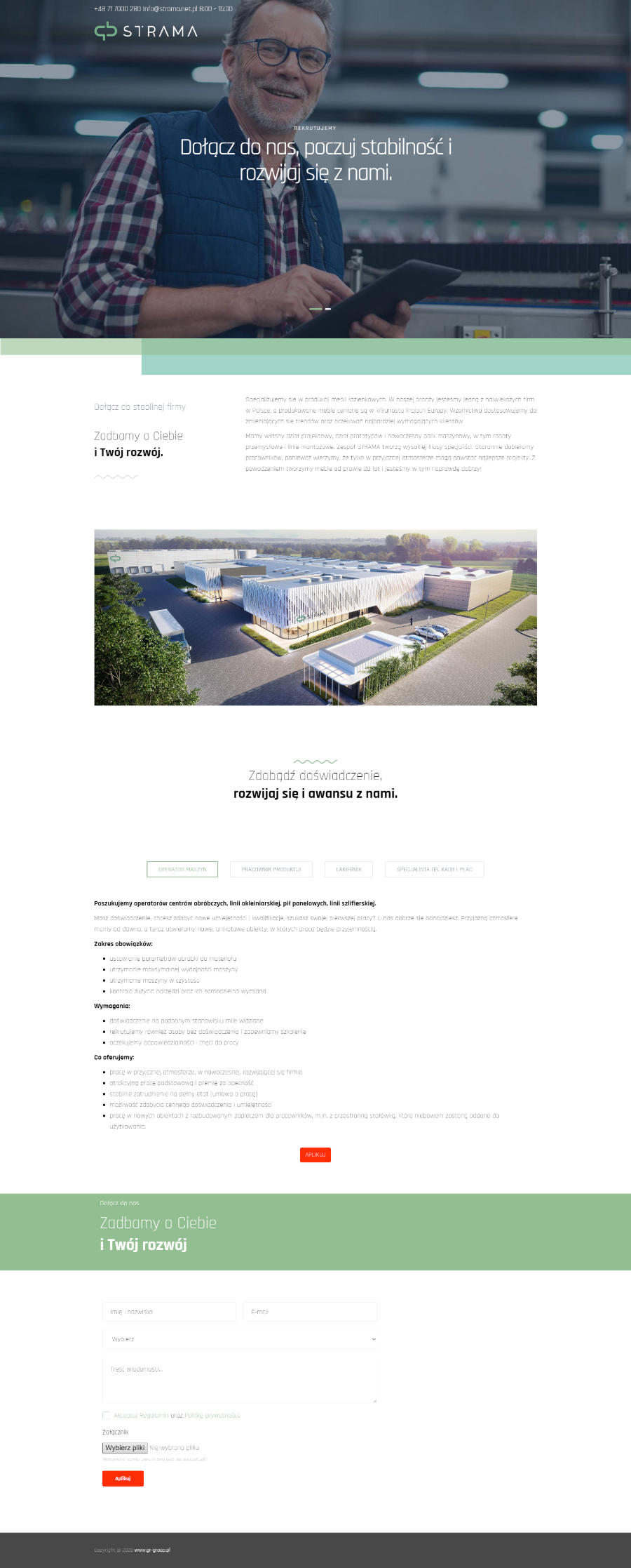 Landing Page - Ofert pracy - Strama.pl