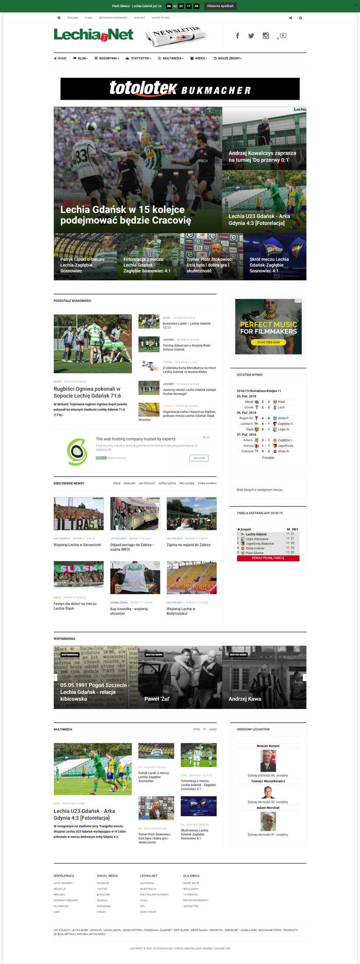 lechia.net - wykonanie strony 