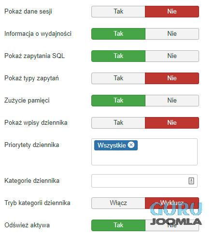 diagnostyka systemu joomla opcje
