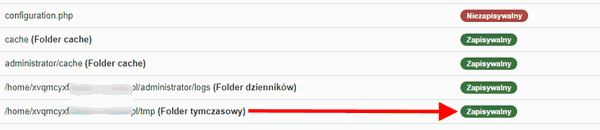 tmp zapisywalny w Joomla!