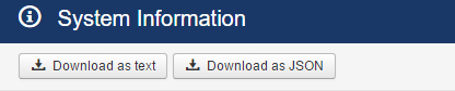 System info