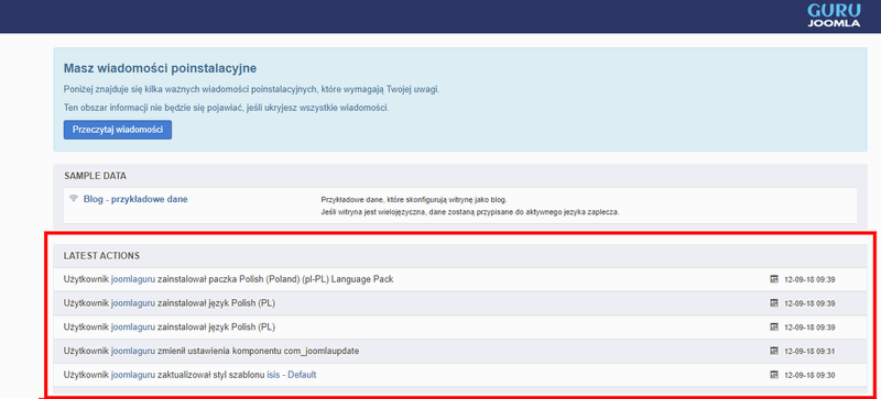 joomla3 9 beta narzedzia prywatnosci widget 2