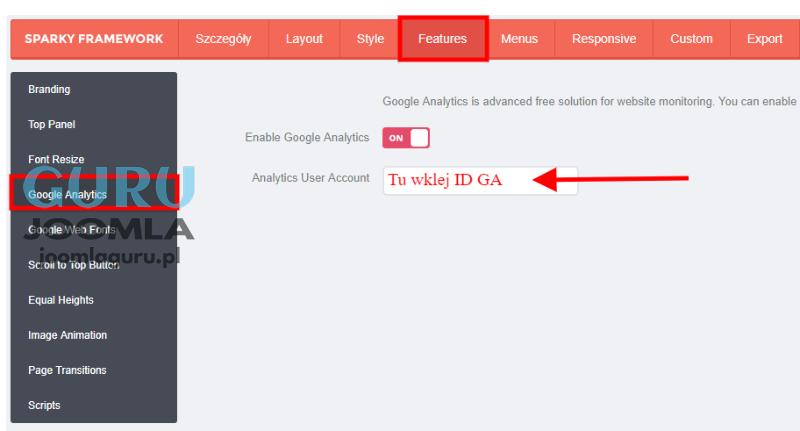 hotthemes sparky v2 dodawanie kodu google analitycs