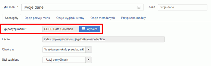 ja gdpr menu