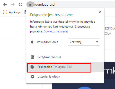 szybkie czyszczenie cookie chrome opera