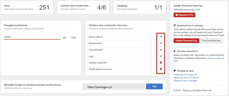 google structered adata panel glowny