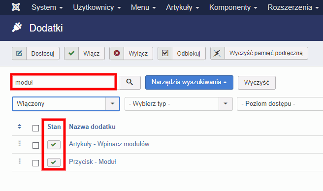dodatki modul