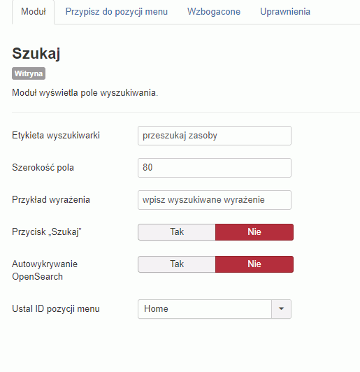 modul szukaj