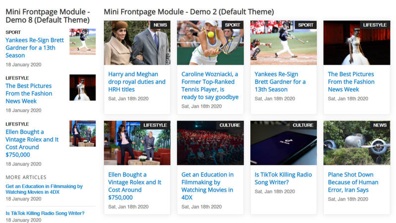 Mini FrontPage Joomla