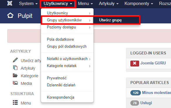 ukrywanie nowa grupa