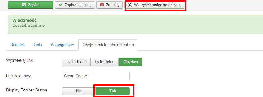 Przycisk czyszczenie
