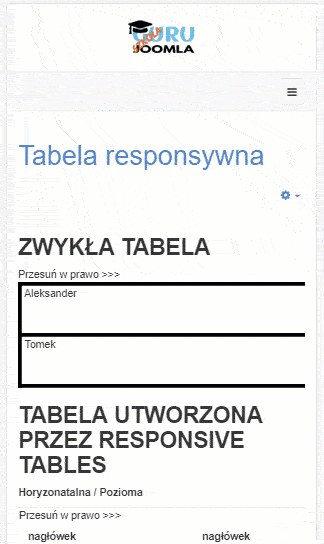 tabela respo plugin