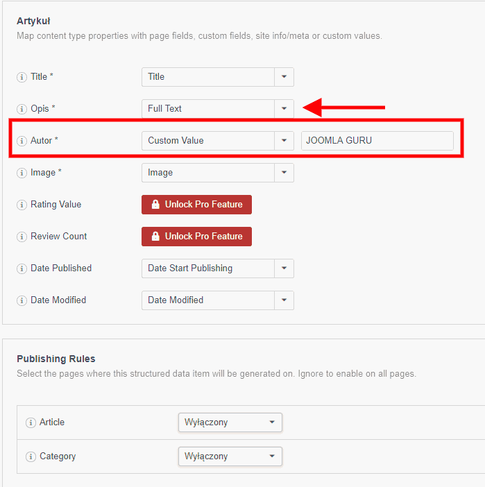 Google Structured Data pozycje dostosowywanie - Poradnik po lepszym SEO w JOOMLA