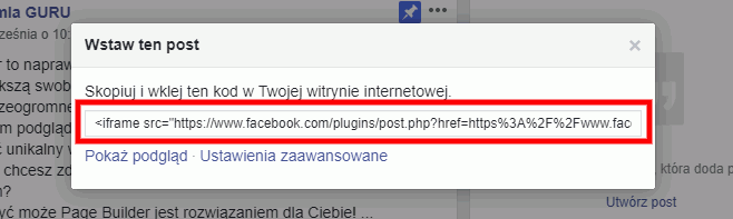 osadzanie facebook 2