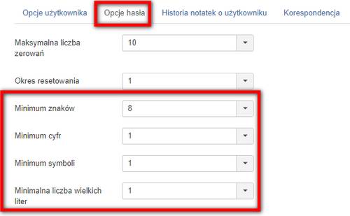 opcja sily hasla joomla3