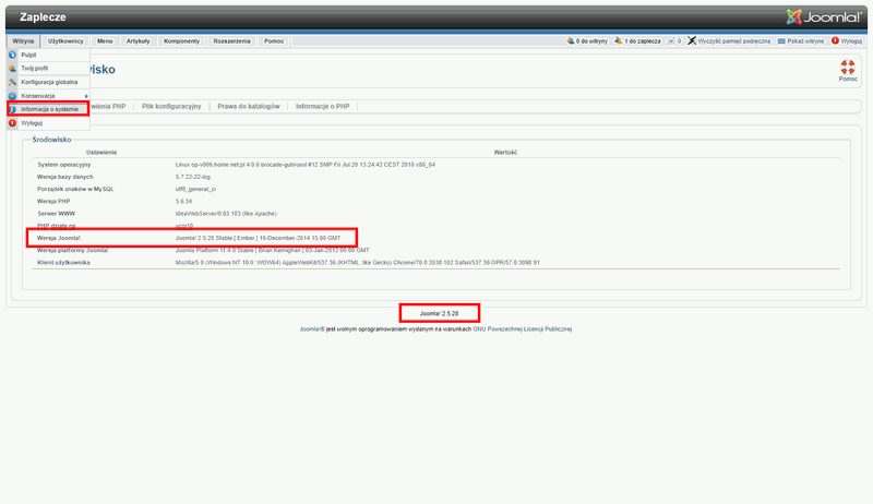 Joomla Version 2.x pl