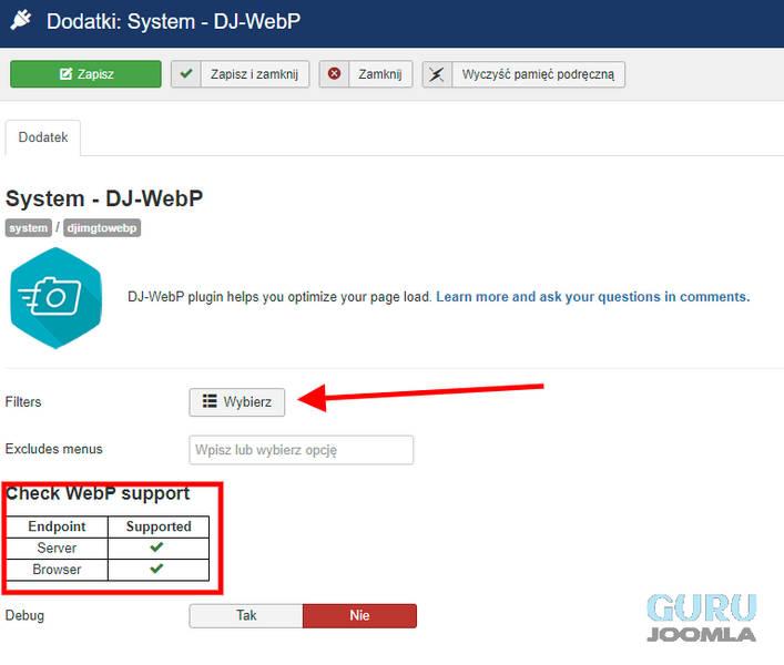 djwebp konfiguracja