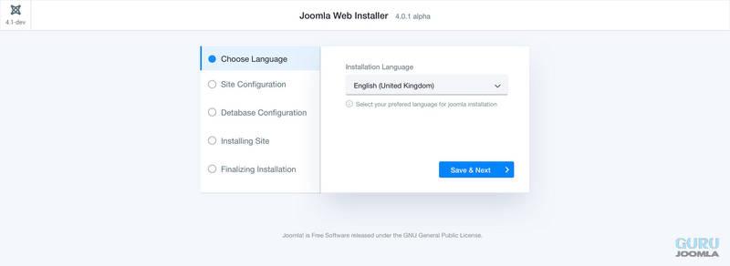 instalator krok 2 Joomla 4 - propozycja