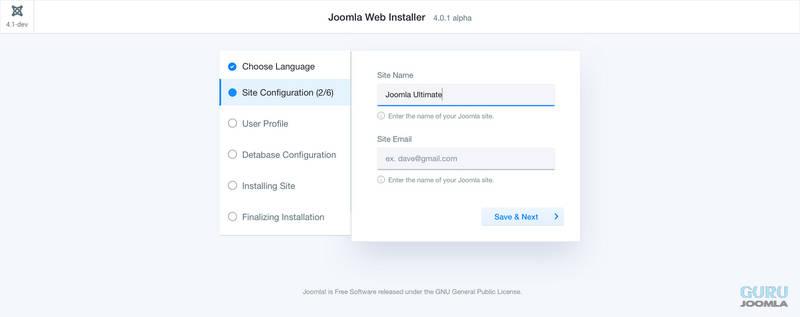 instalator krok 3 Joomla 4 - propozycja