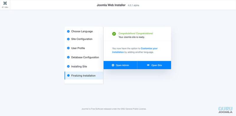 instalator krok 7 Joomla 4 - propozycja