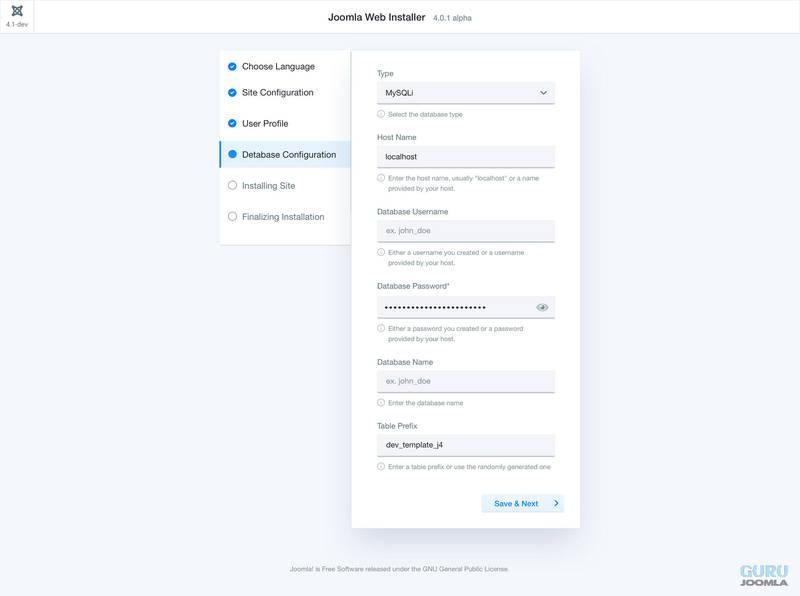 instalator krok 8 joomla 4  propozycja