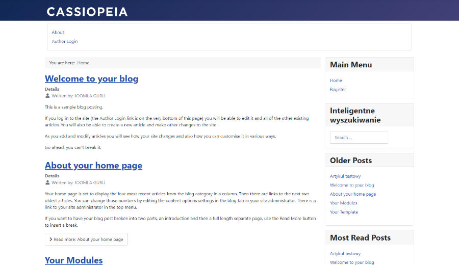 Cassiopeia wcag 21 joomla 4